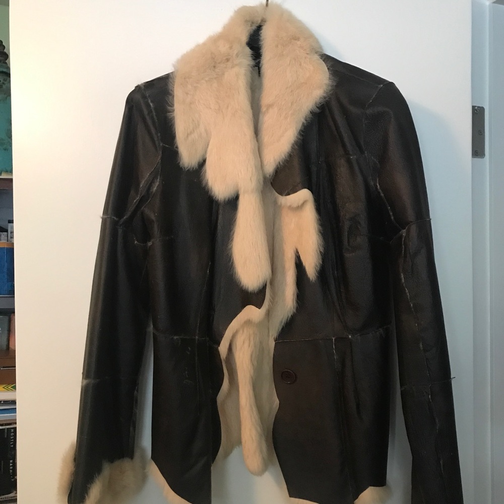 Sheri Bodell leather fur jacket